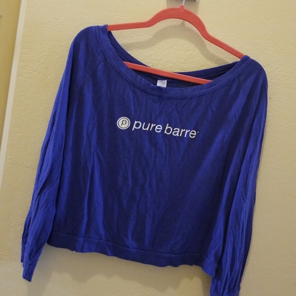 Pure barre cropped long sleeve tee